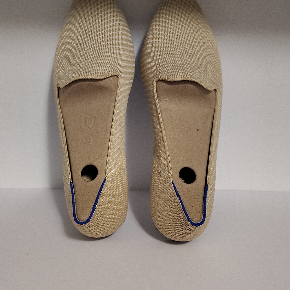 Rothy's Beige and Blue Loafers$100